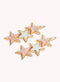 Marbelized Star Trio Clip - Colors: Pink Pearlescence & Mother of Pearl White